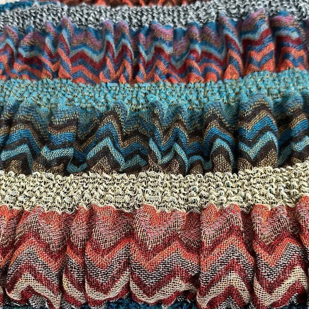 Charlotte Daniel Patchwork Infinity Scarf O/S - Picture 3 of 5